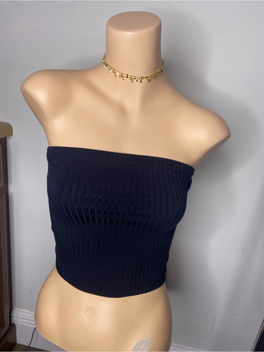 American Eagle Outfitters Ribbed Strapless Tube Top - Navy